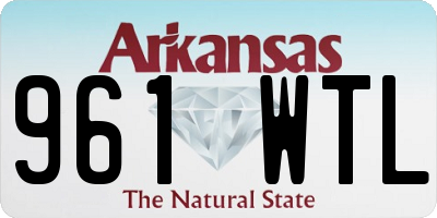 AR license plate 961WTL