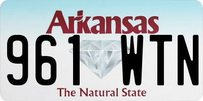 AR license plate 961WTN