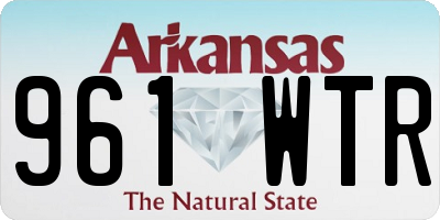 AR license plate 961WTR