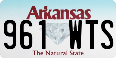 AR license plate 961WTS