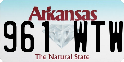 AR license plate 961WTW