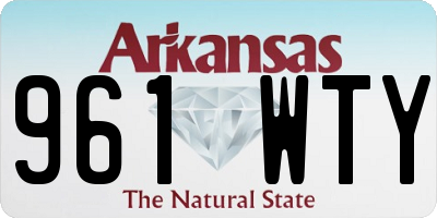 AR license plate 961WTY