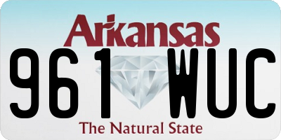 AR license plate 961WUC