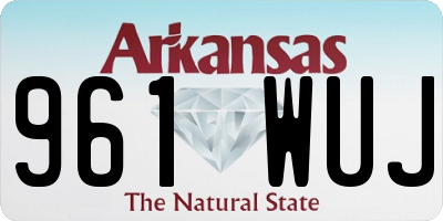 AR license plate 961WUJ