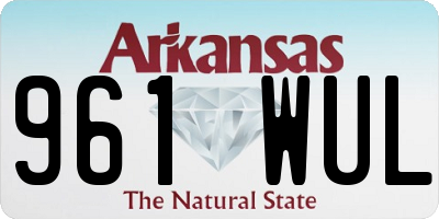 AR license plate 961WUL