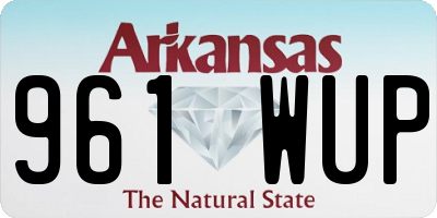 AR license plate 961WUP