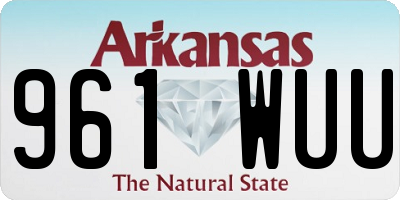 AR license plate 961WUU