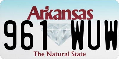 AR license plate 961WUW