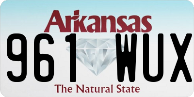 AR license plate 961WUX