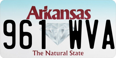 AR license plate 961WVA