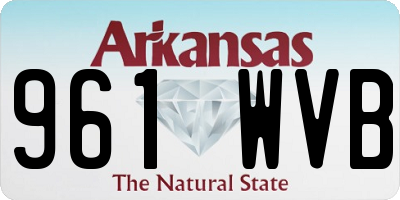 AR license plate 961WVB