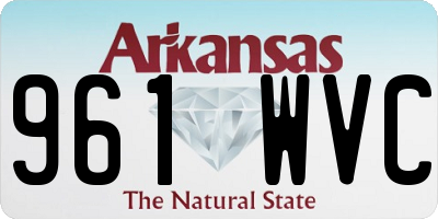 AR license plate 961WVC