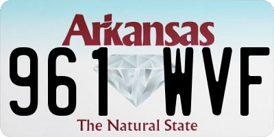 AR license plate 961WVF