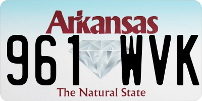 AR license plate 961WVK