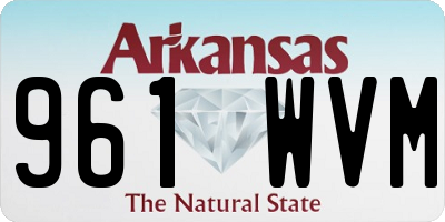 AR license plate 961WVM