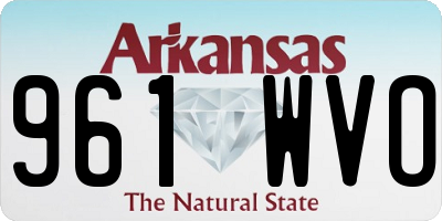 AR license plate 961WVO