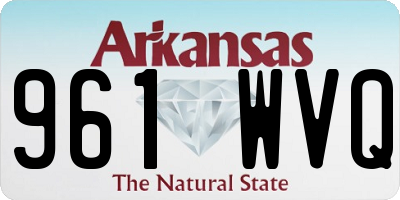 AR license plate 961WVQ