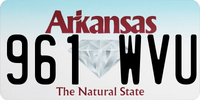 AR license plate 961WVU