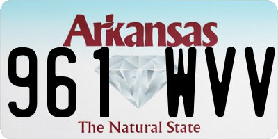 AR license plate 961WVV