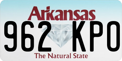 AR license plate 962KPO