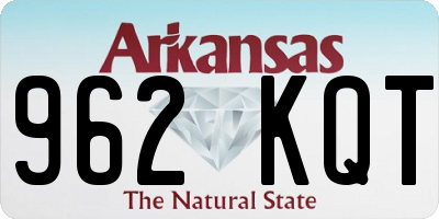 AR license plate 962KQT