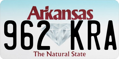 AR license plate 962KRA