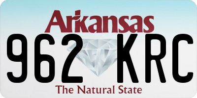 AR license plate 962KRC