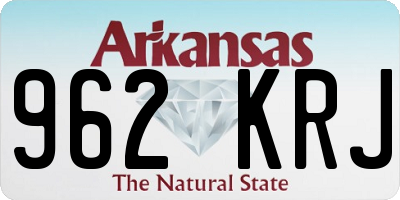 AR license plate 962KRJ