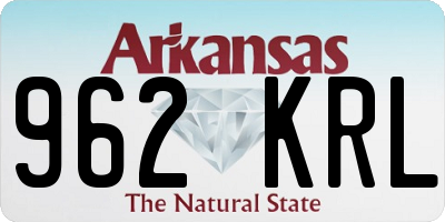 AR license plate 962KRL