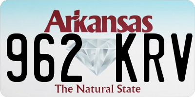 AR license plate 962KRV