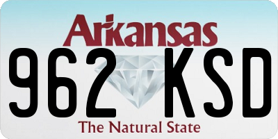 AR license plate 962KSD