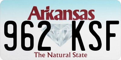 AR license plate 962KSF