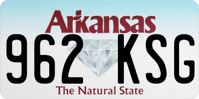 AR license plate 962KSG