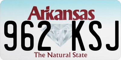 AR license plate 962KSJ
