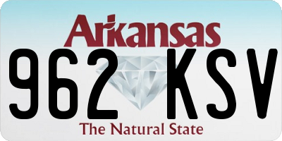 AR license plate 962KSV