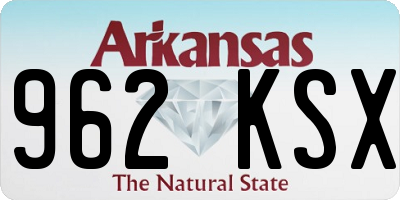 AR license plate 962KSX