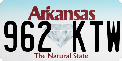 AR license plate 962KTW