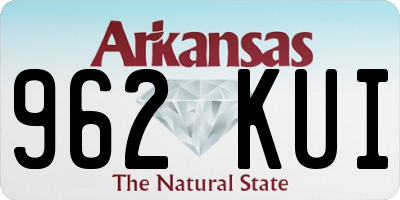 AR license plate 962KUI