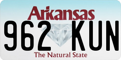 AR license plate 962KUN