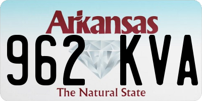 AR license plate 962KVA