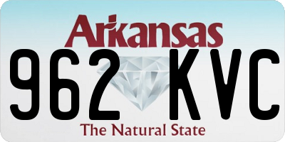 AR license plate 962KVC