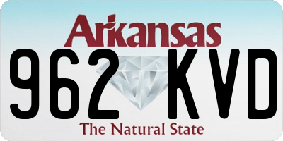 AR license plate 962KVD