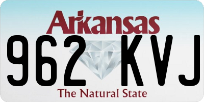 AR license plate 962KVJ