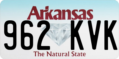 AR license plate 962KVK