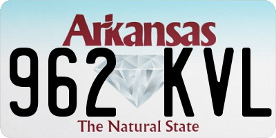 AR license plate 962KVL