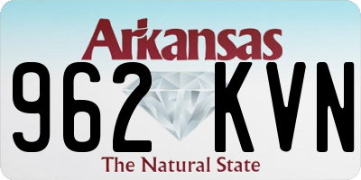 AR license plate 962KVN