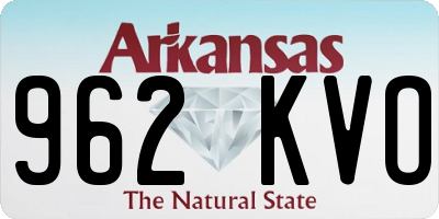 AR license plate 962KVO