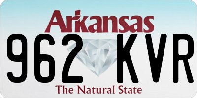 AR license plate 962KVR