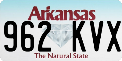 AR license plate 962KVX