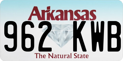 AR license plate 962KWB
